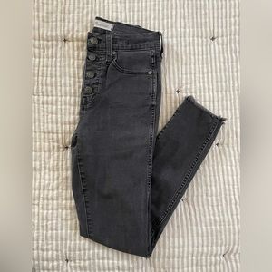 Madewell Button Fly Black Jeans
